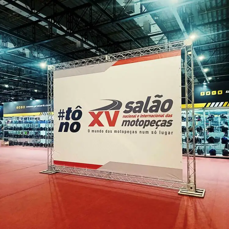 Representación de Unomotor en el cartel principal de la XV Feria Internacional Salão Internacional de Motopeças 2026 en San Pablo, Brasil. Por qué funciona: Incluye el nombre de la feria completo y la ubicación, indexándote para búsquedas geográficas de este evento.